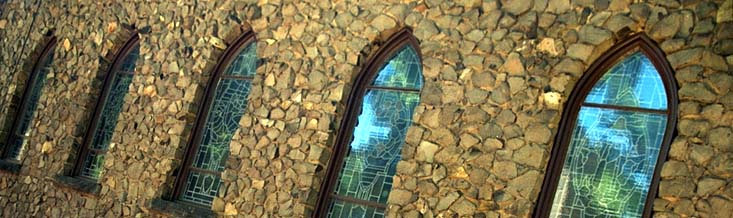 Montclair Heights Reformed Church windows on side